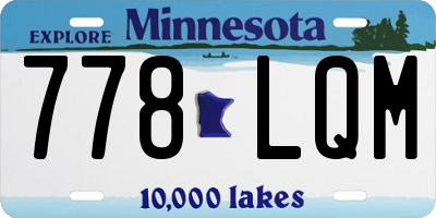 MN license plate 778LQM