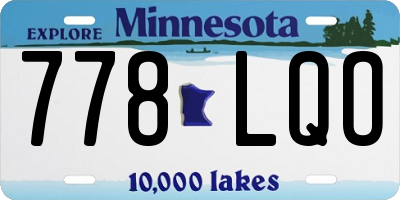 MN license plate 778LQO