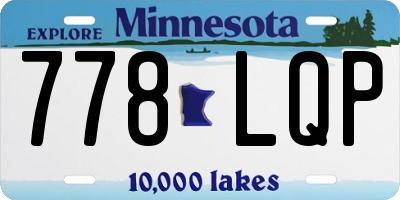 MN license plate 778LQP