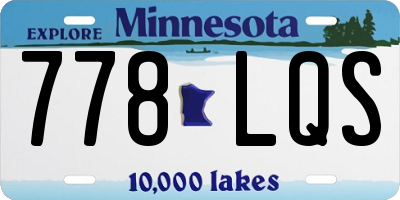 MN license plate 778LQS