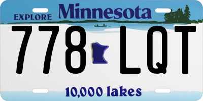 MN license plate 778LQT