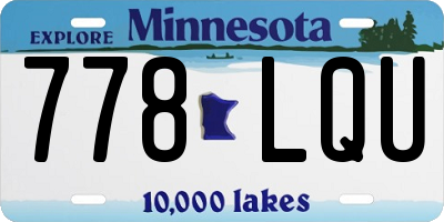 MN license plate 778LQU