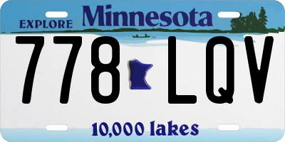 MN license plate 778LQV