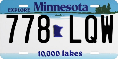 MN license plate 778LQW