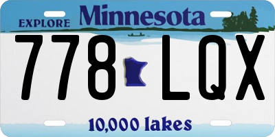 MN license plate 778LQX