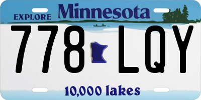 MN license plate 778LQY