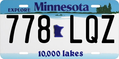 MN license plate 778LQZ
