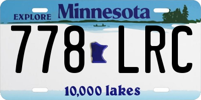 MN license plate 778LRC