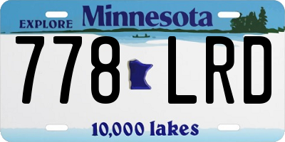 MN license plate 778LRD