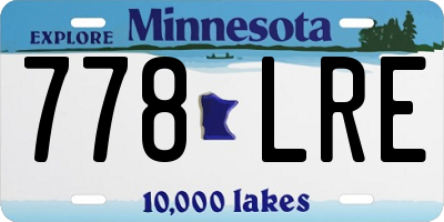 MN license plate 778LRE