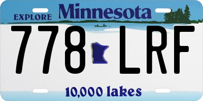 MN license plate 778LRF