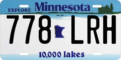 MN license plate 778LRH