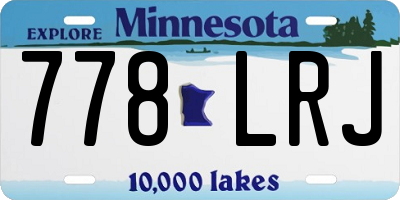 MN license plate 778LRJ