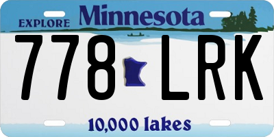 MN license plate 778LRK
