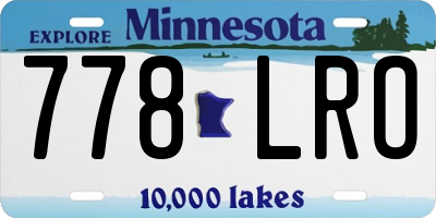 MN license plate 778LRO