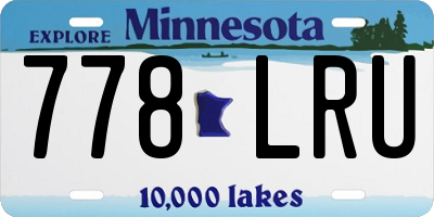 MN license plate 778LRU