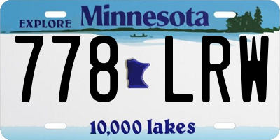 MN license plate 778LRW