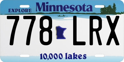 MN license plate 778LRX