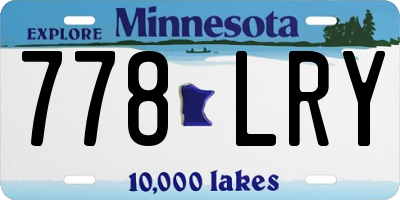 MN license plate 778LRY