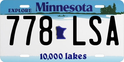 MN license plate 778LSA