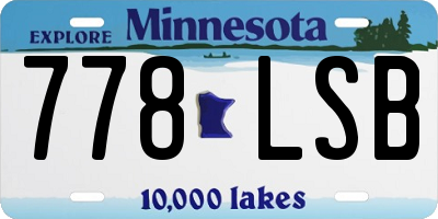 MN license plate 778LSB
