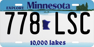 MN license plate 778LSC