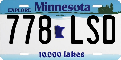MN license plate 778LSD