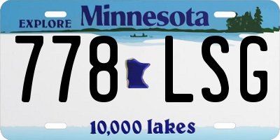 MN license plate 778LSG