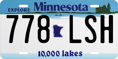 MN license plate 778LSH