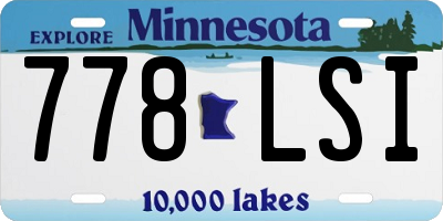 MN license plate 778LSI