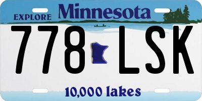 MN license plate 778LSK