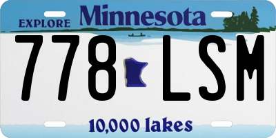 MN license plate 778LSM