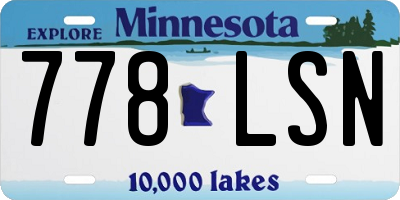 MN license plate 778LSN