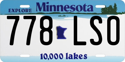 MN license plate 778LSO