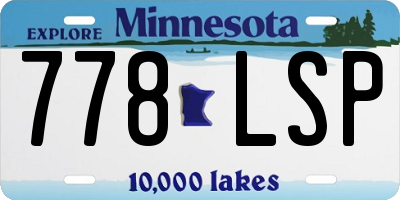 MN license plate 778LSP