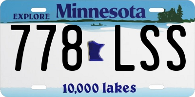 MN license plate 778LSS