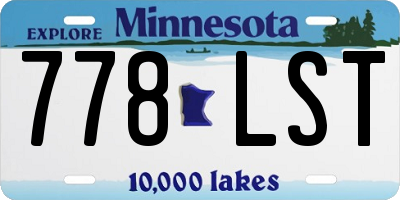 MN license plate 778LST