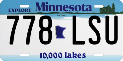MN license plate 778LSU