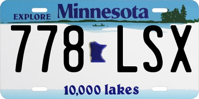 MN license plate 778LSX