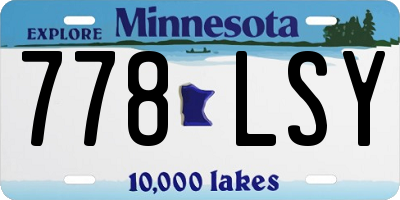 MN license plate 778LSY