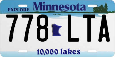 MN license plate 778LTA
