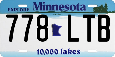 MN license plate 778LTB