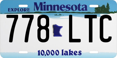 MN license plate 778LTC