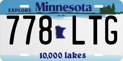 MN license plate 778LTG