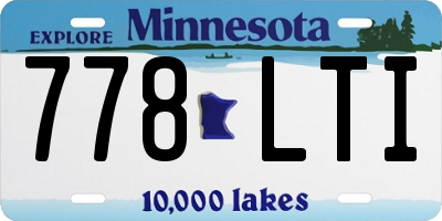 MN license plate 778LTI