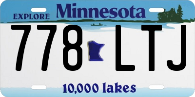 MN license plate 778LTJ