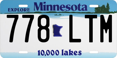 MN license plate 778LTM
