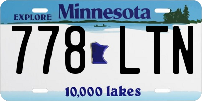 MN license plate 778LTN