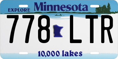 MN license plate 778LTR