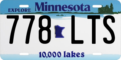 MN license plate 778LTS